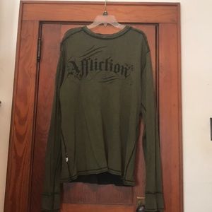 Affliction reversible long sleeve shirt